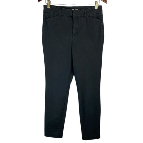 Old Navy High Waisted Pixie Ankle Skinny Pants Black Jack Hidden Slim Pockets 6 - Picture 2 of 10